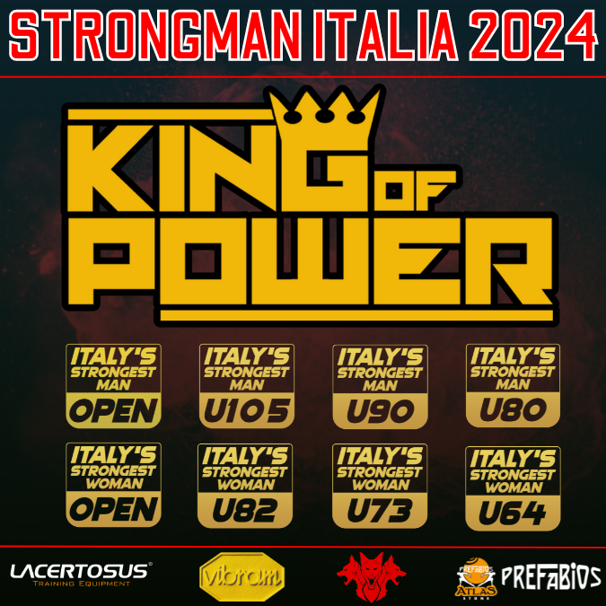 Biglietti King of Power 2024 (Italy's Strongest Man/Woman). 